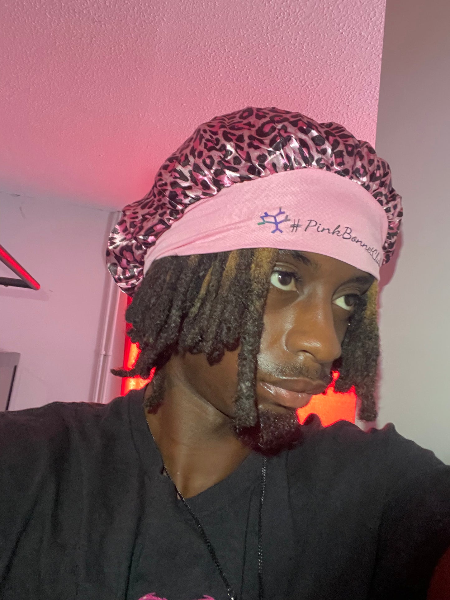[Limited Edition] Reflective Rosé Leopard Night Bonnet